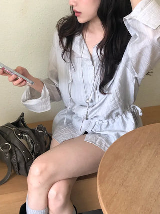 Belle String Shirring Blouse