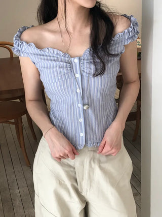 Rimo Frill Sleeveless Blouse
