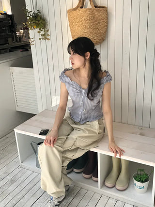 Rimo Frill Sleeveless Blouse