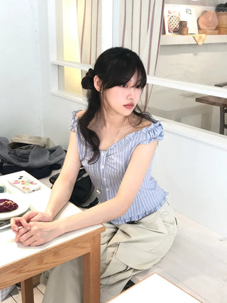 Rimo Frill Sleeveless Blouse