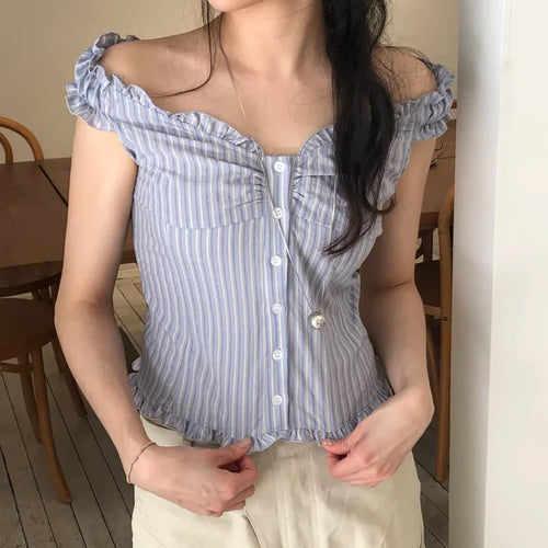 Rimo Frill Sleeveless Blouse