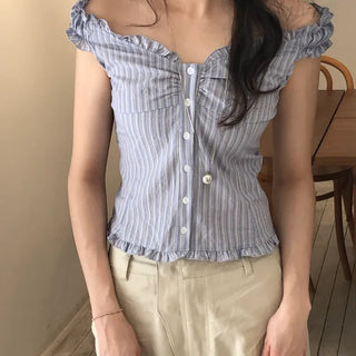 Rimo Frill Sleeveless Blouse