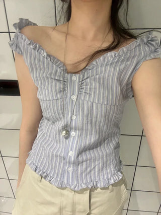 Rimo Frill Sleeveless Blouse
