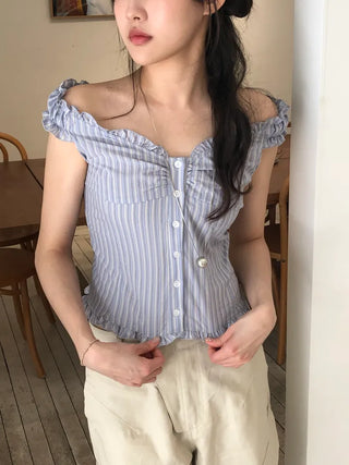 Rimo Frill Sleeveless Blouse