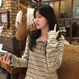 Haming Stripe Off-Shoulder