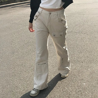 Who's multi-pocket bootcut pants