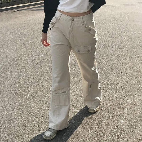 Who's multi-pocket bootcut pants