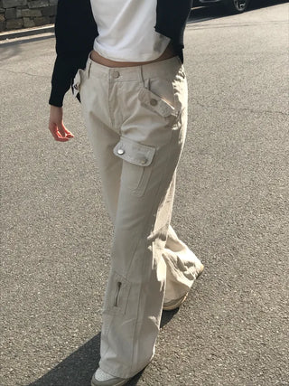 Who's multi-pocket bootcut pants