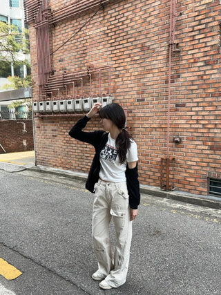 Who's multi-pocket bootcut pants