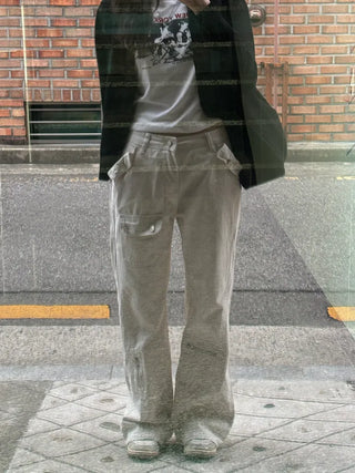 Who's multi-pocket bootcut pants