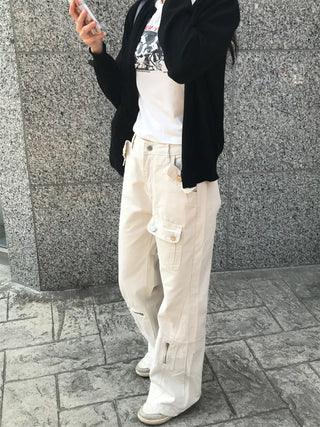 Who's multi-pocket bootcut pants