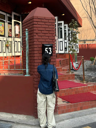 Leon denim short-sleeve shirt