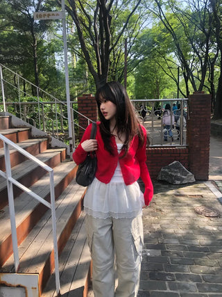 TU Basic U-Neck Crop Cardigan