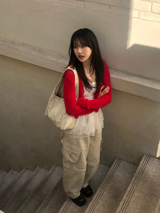 TU Basic U-Neck Crop Cardigan