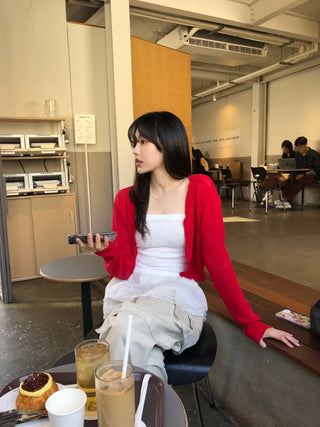 TU Basic U-Neck Crop Cardigan