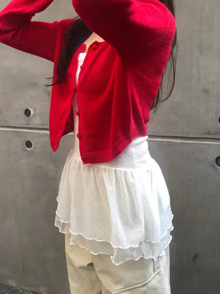 TU Basic U-Neck Crop Cardigan
