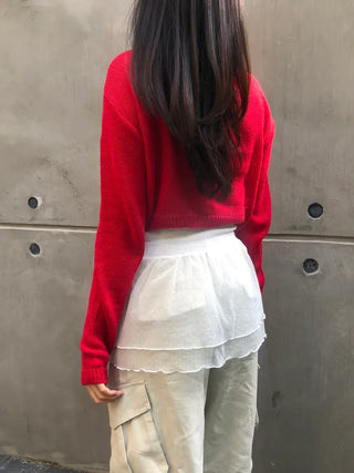 TU Basic U-Neck Crop Cardigan