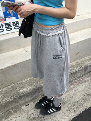 Lao Lettering Bermuda Shorts