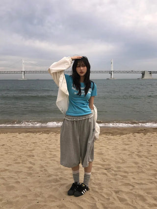 Lao Lettering Bermuda Shorts