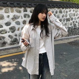 Zao Basic Check Boxy Fit Shirt
