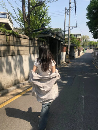 Zao Basic Check Boxy Fit Shirt