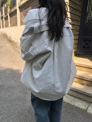 Zao Basic Check Boxy Fit Shirt
