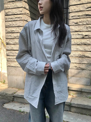 Zao Basic Check Boxy Fit Shirt