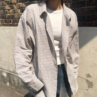 Zao Basic Check Boxy Fit Shirt