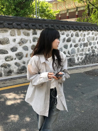Zao Basic Check Boxy Fit Shirt