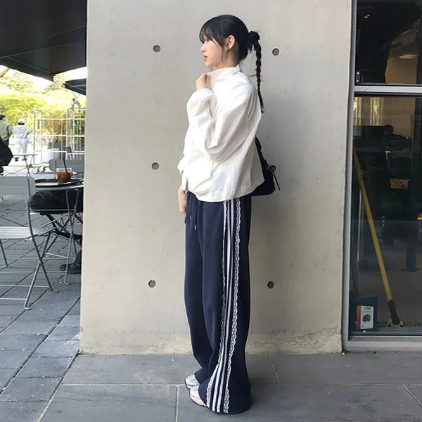 Eve Lace Track Two-Way Long Pants