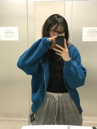 Ratti Two-way Knit Zip-up Hoodie