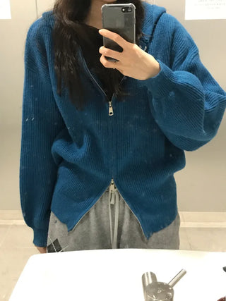 Ratti Two-way Knit Zip-up Hoodie