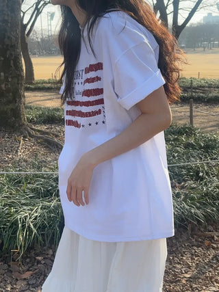 Kino America Vintage Print Short Sleeve T-shirt