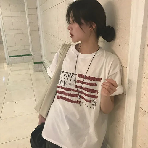 Kino America Vintage Print Short Sleeve T-shirt