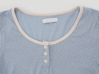 Unique Vintage U-Neck 3/4 Sleeve T-shirt