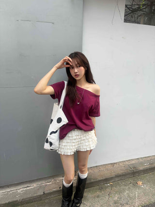 Feminine Tiered Tencel Slim Fit Shorts