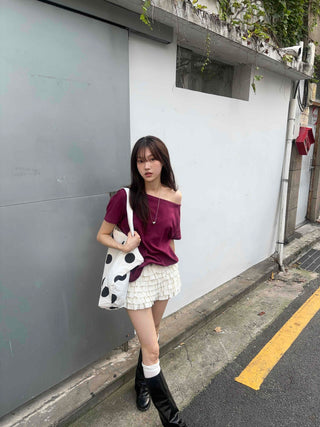 Feminine Tiered Tencel Slim Fit Shorts