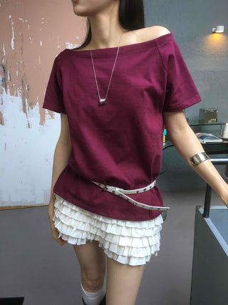 Feminine Tiered Tencel Slim Fit Shorts