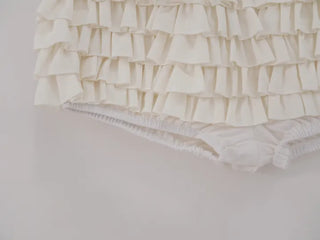 Feminine Tiered Tencel Slim Fit Shorts