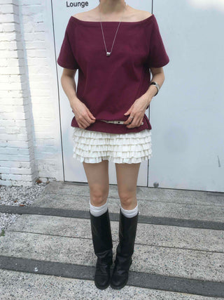 Feminine Tiered Tencel Slim Fit Shorts