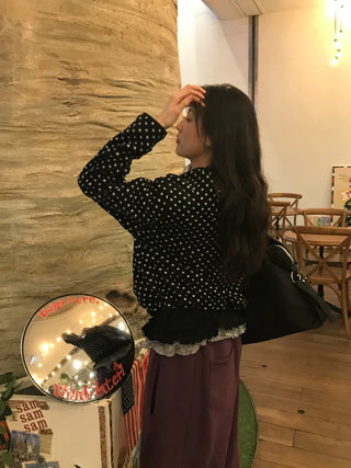 Belly Dot Hooded Fleece Jumper