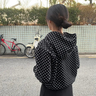 Belly Dot Hooded Fleece Jumper
