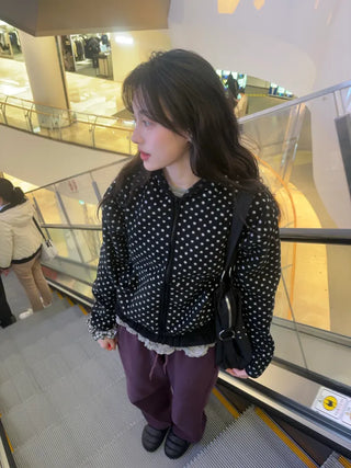 Belly Dot Hooded Fleece Jumper