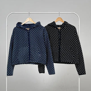 Belly Dot Hooded Fleece Jumper