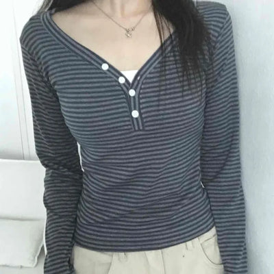 Striped Slim Fit Long Sleeve T-shirt