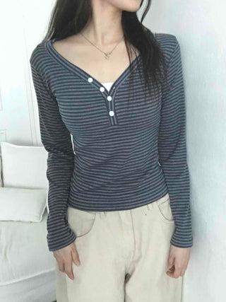 Striped Slim Fit Long Sleeve T-shirt