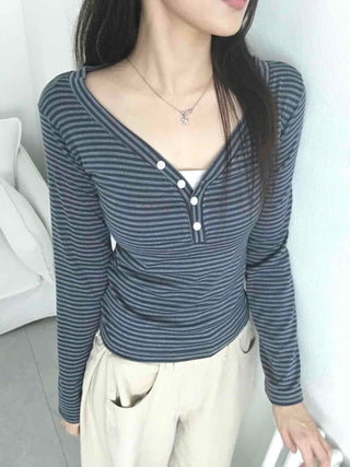 Striped Slim Fit Long Sleeve T-shirt