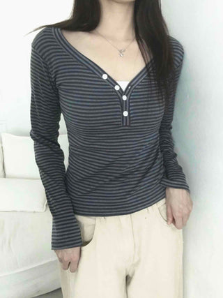 Striped Slim Fit Long Sleeve T-shirt