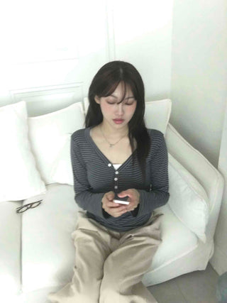 Striped Slim Fit Long Sleeve T-shirt