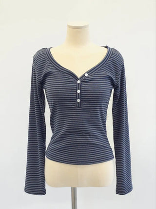 Striped Slim Fit Long Sleeve T-shirt